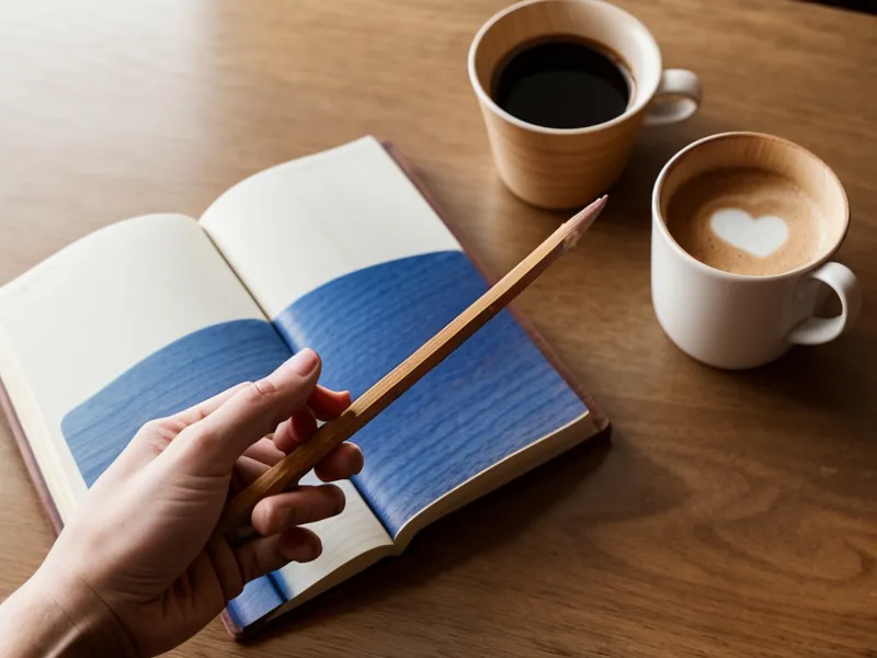 Mano escribiendo reflexiones sobre identidad profesional en un cuaderno personal